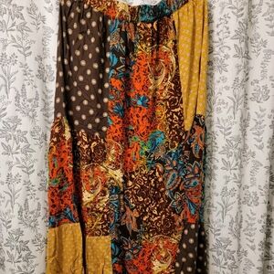 Cato Vibrant Patchwork Maxi Skirt